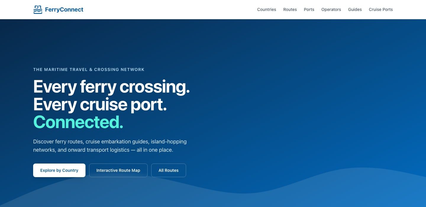 FerryConnect — Ferry routes